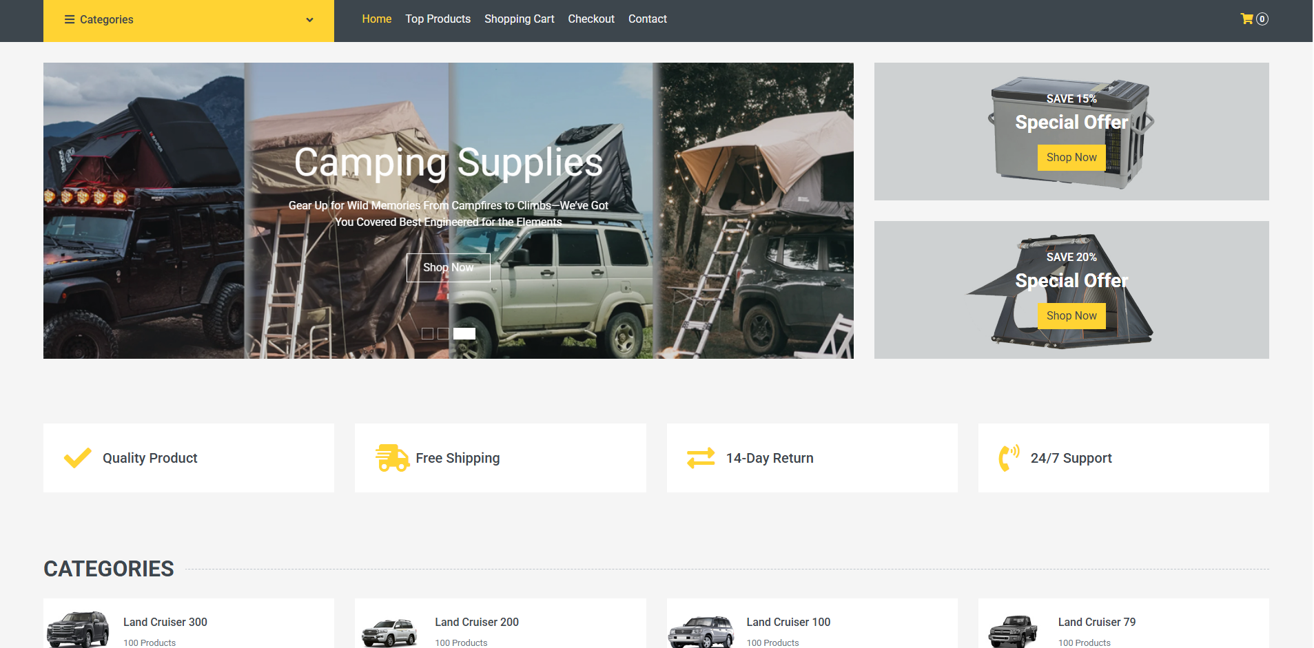 Retail E-commerce website preview